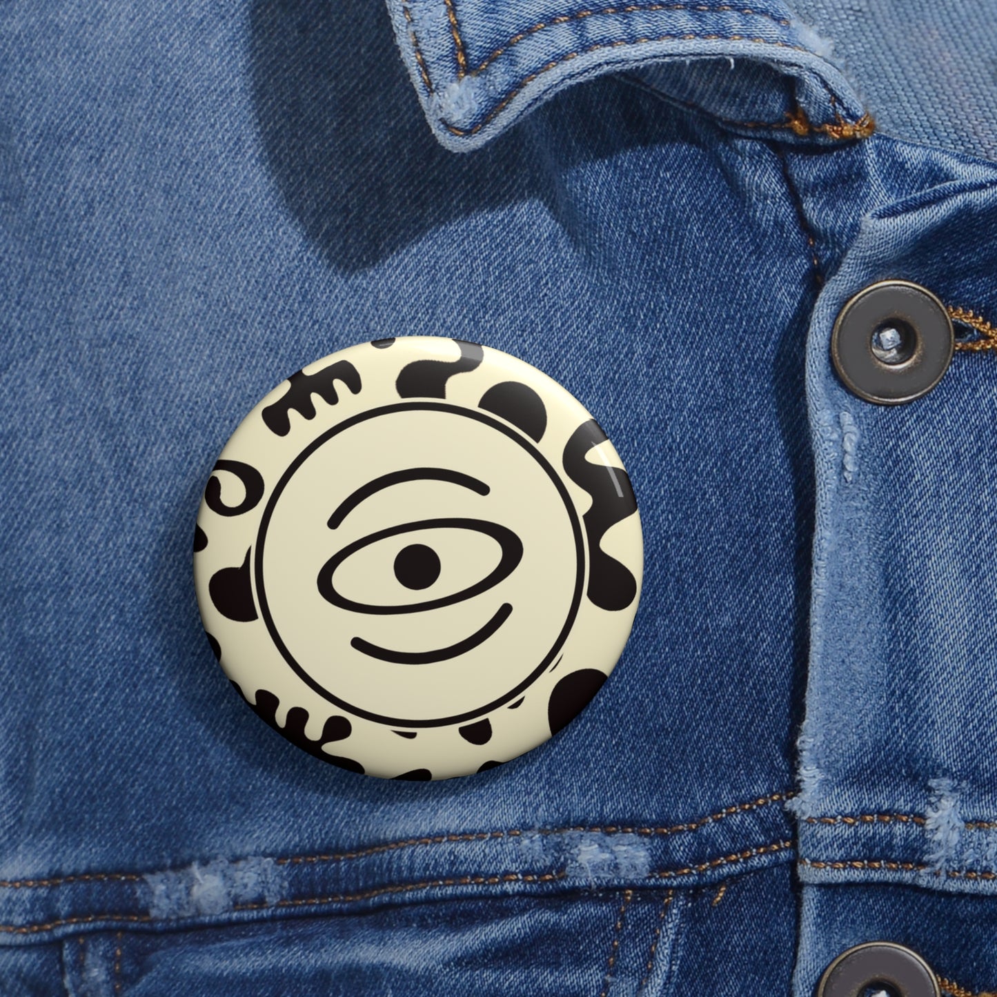 Adorn'd Color Logo Pin Button - Blank Page