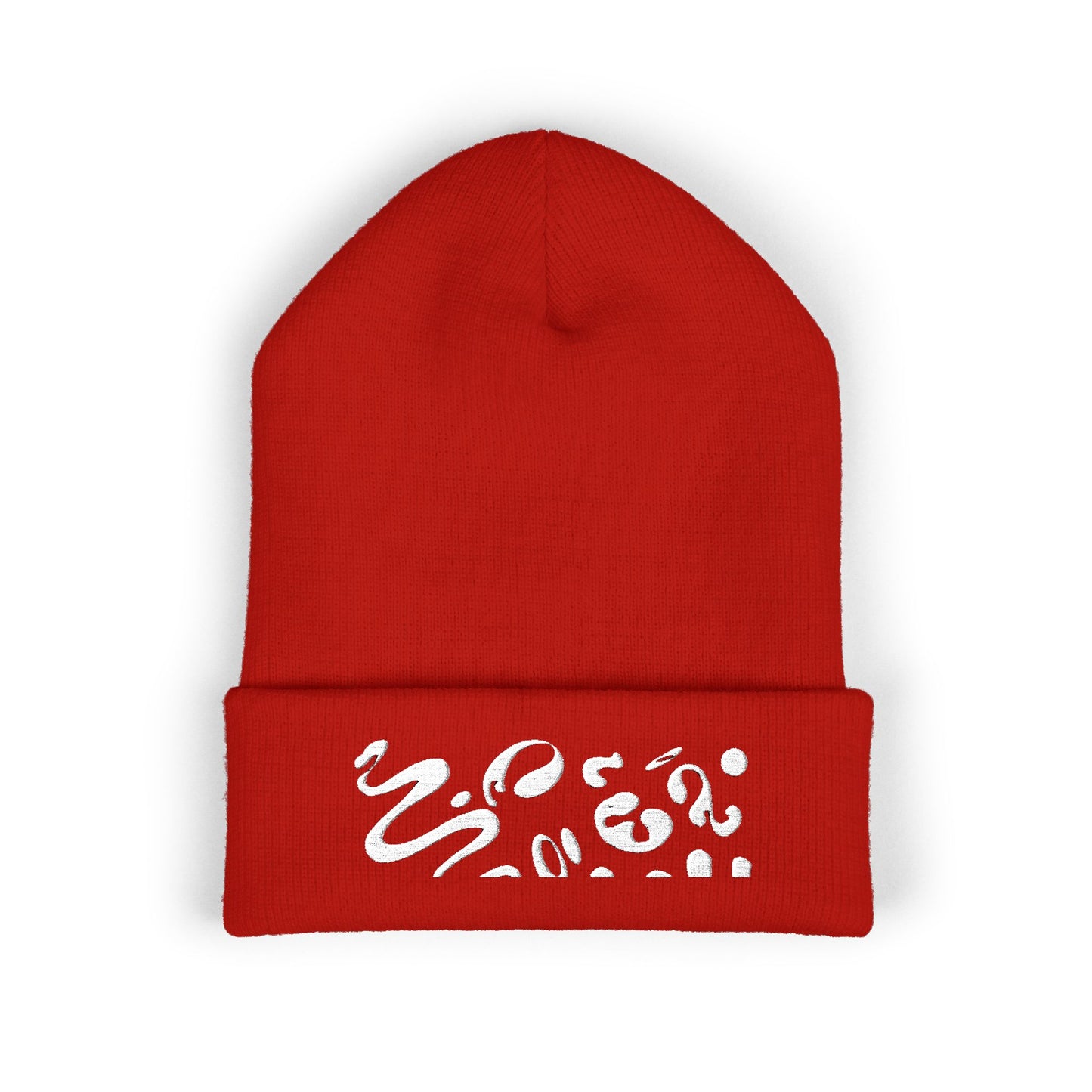 Pure Imagination Embroidered Classic Cuffed Beanie - Starlight White