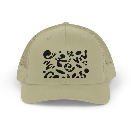 Pure Imagination Embroidered Retro Trucker Hat - Smoke Signal Black