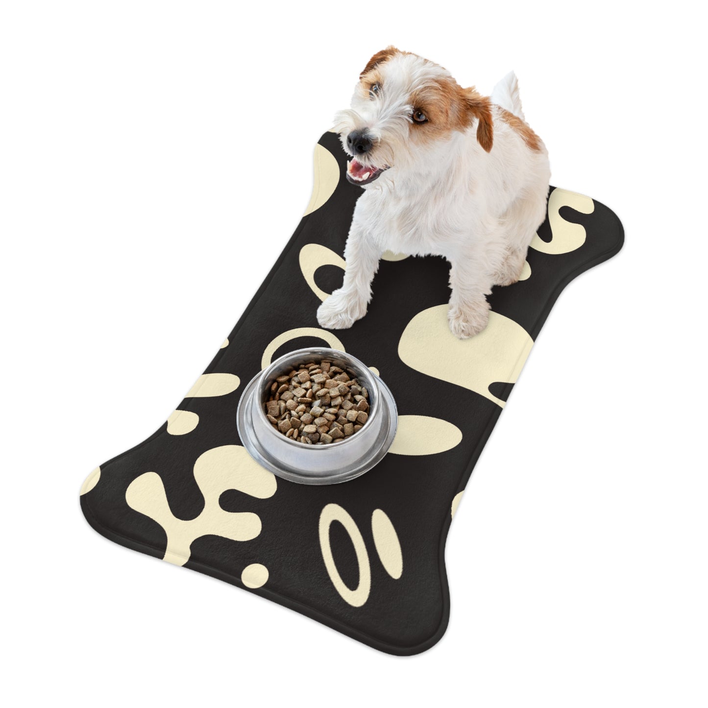 Pure Imagination Pet Feeding Mats (in Bone or Fish Shape) - Smoke Signal Black