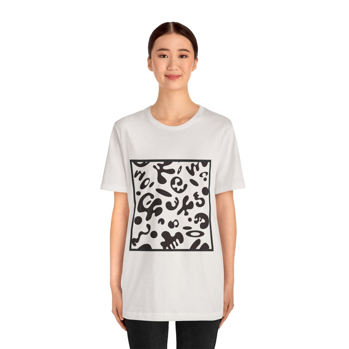 Adorn'd Unisex Jersey Short Sleeve Tee - Smoke Signal Black Print