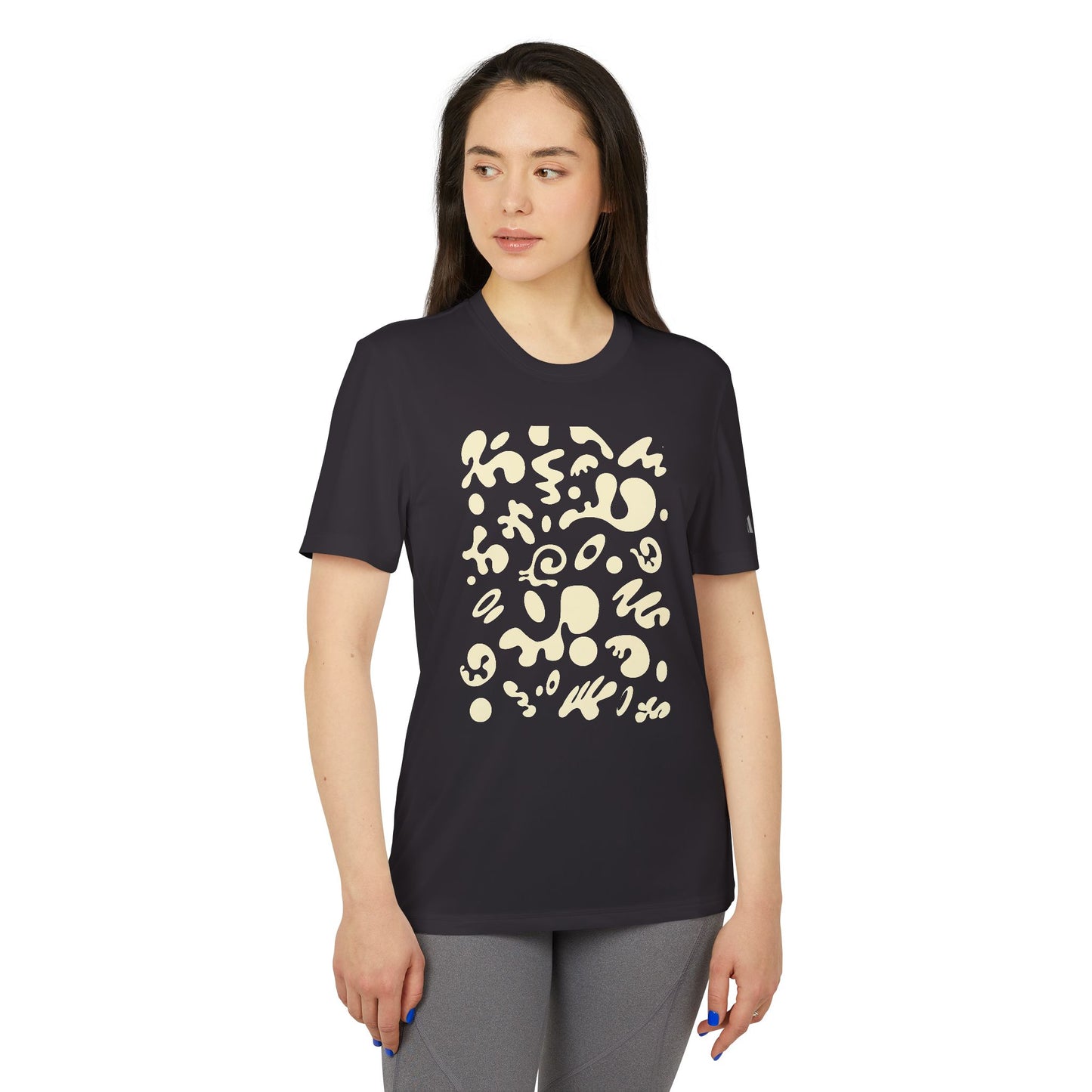 Pure Imagination Adidas Unisex Sport T-Shirt - Blank Page White