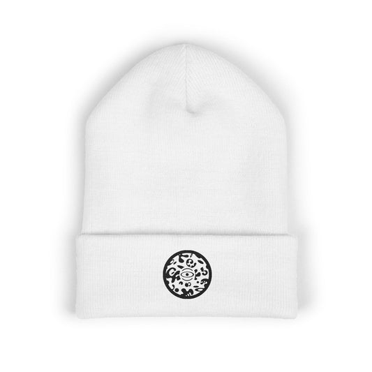 Adorn'd Logo Embroidered Classic Cuffed Beanie - Smoke Signal Black
