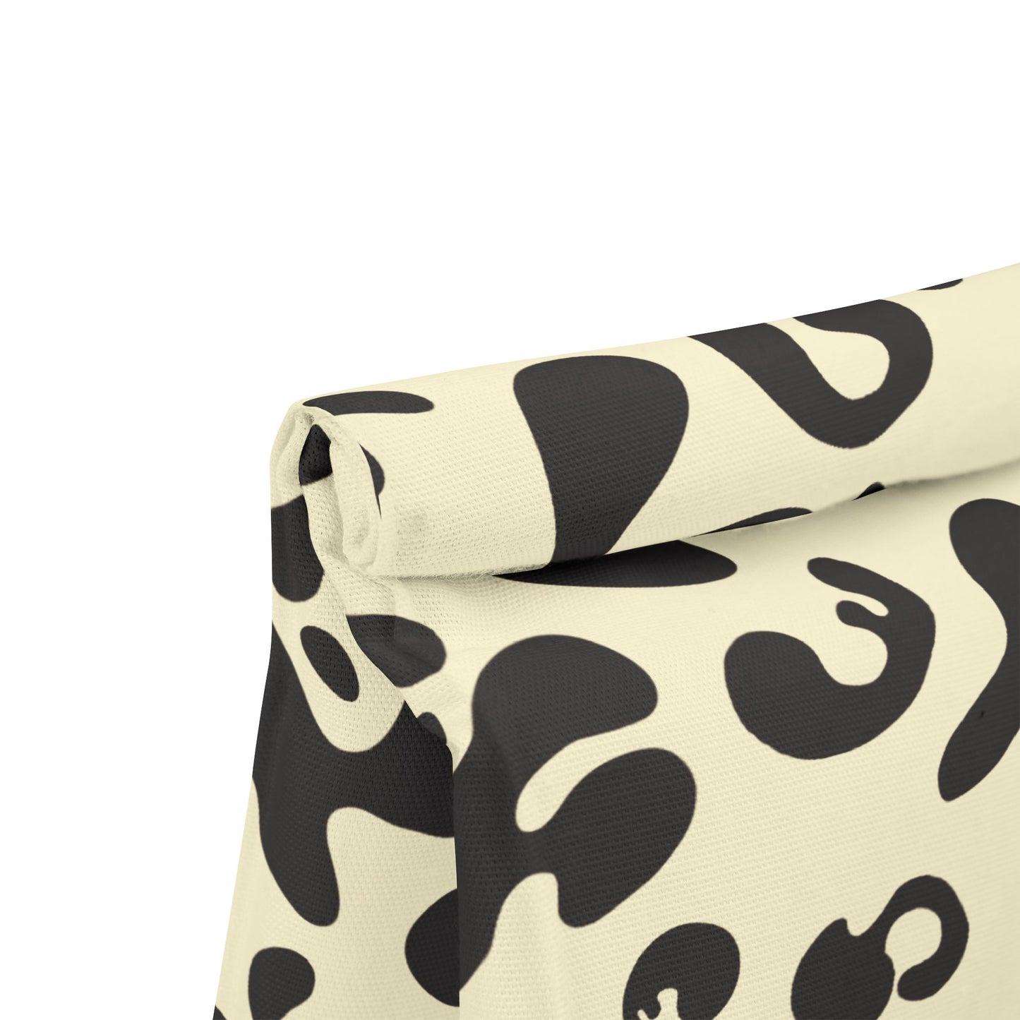 Pure Imagination Magnetic Roll Top Fabric Lunch Bag - Blank Page White