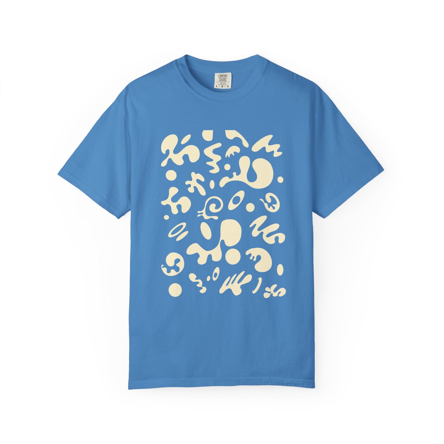 Pure Imagination Unisex Garment-Dyed T-Shirt (Cool Neutrals) - Blank Page White Print