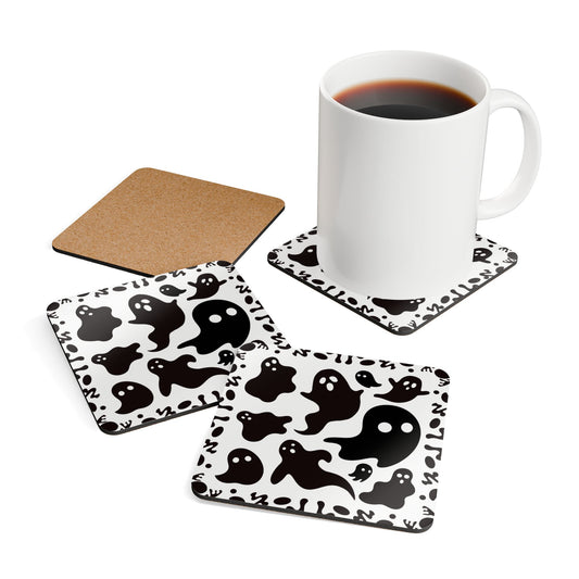 Boo Thing Corkwood Coaster Set (4) - Starlight White