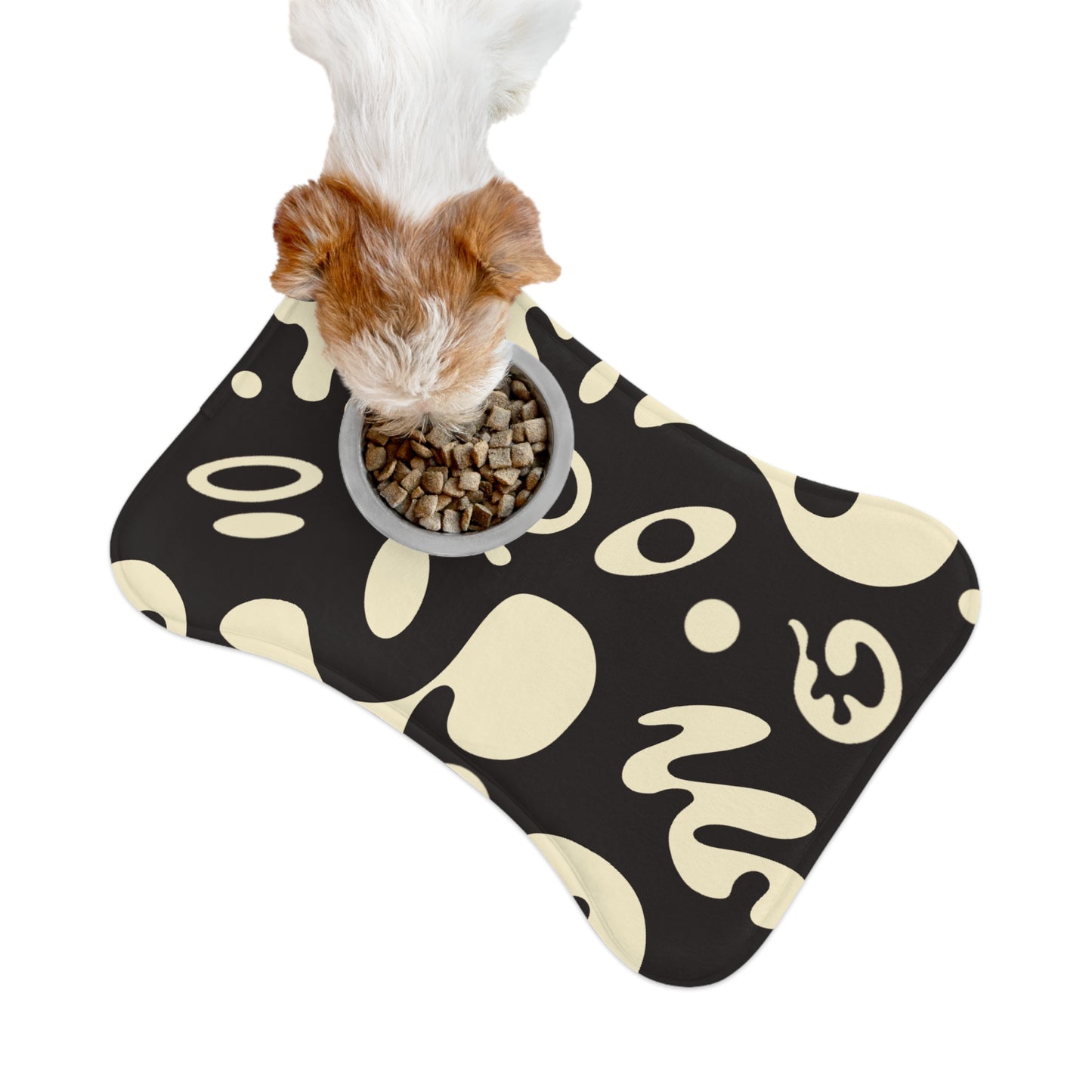 Pure Imagination Pet Feeding Mats (in Bone or Fish Shape) - Smoke Signal Black