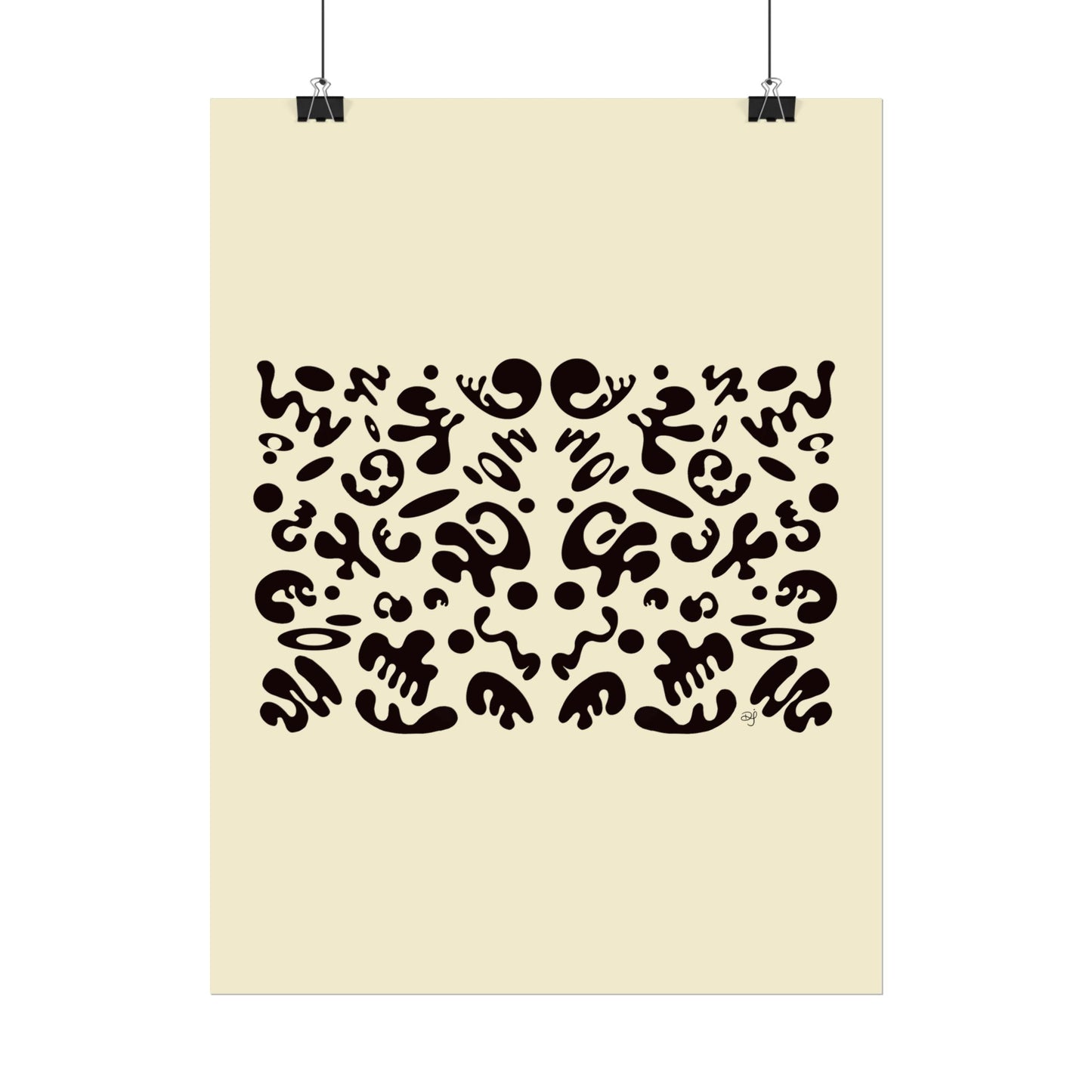 Mirror Work Rolled Poster (Portrait) - Blank Page