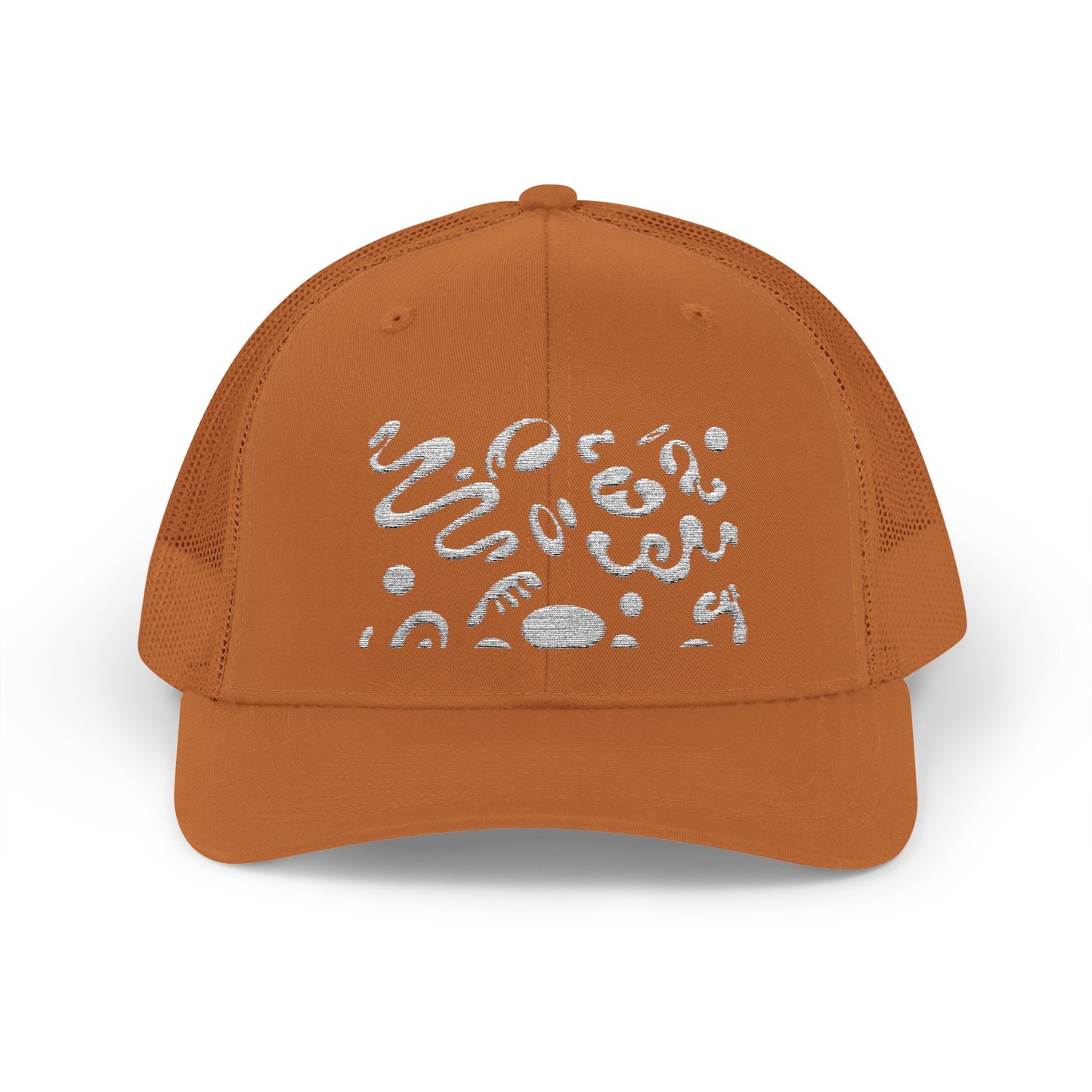 Pure Imagination Embroidered Retro Trucker Hat - Blank Page White