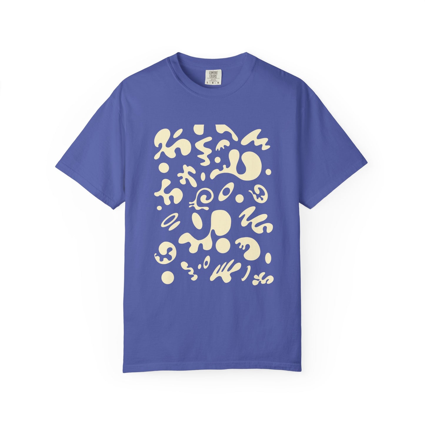 Pure Imagination Unisex Garment-Dyed T-Shirt (Cool Neutrals) - Blank Page White Print