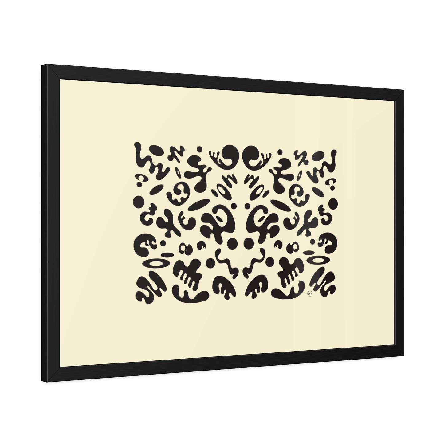 Mirror Work Framed Rolled Poster - Blank Page