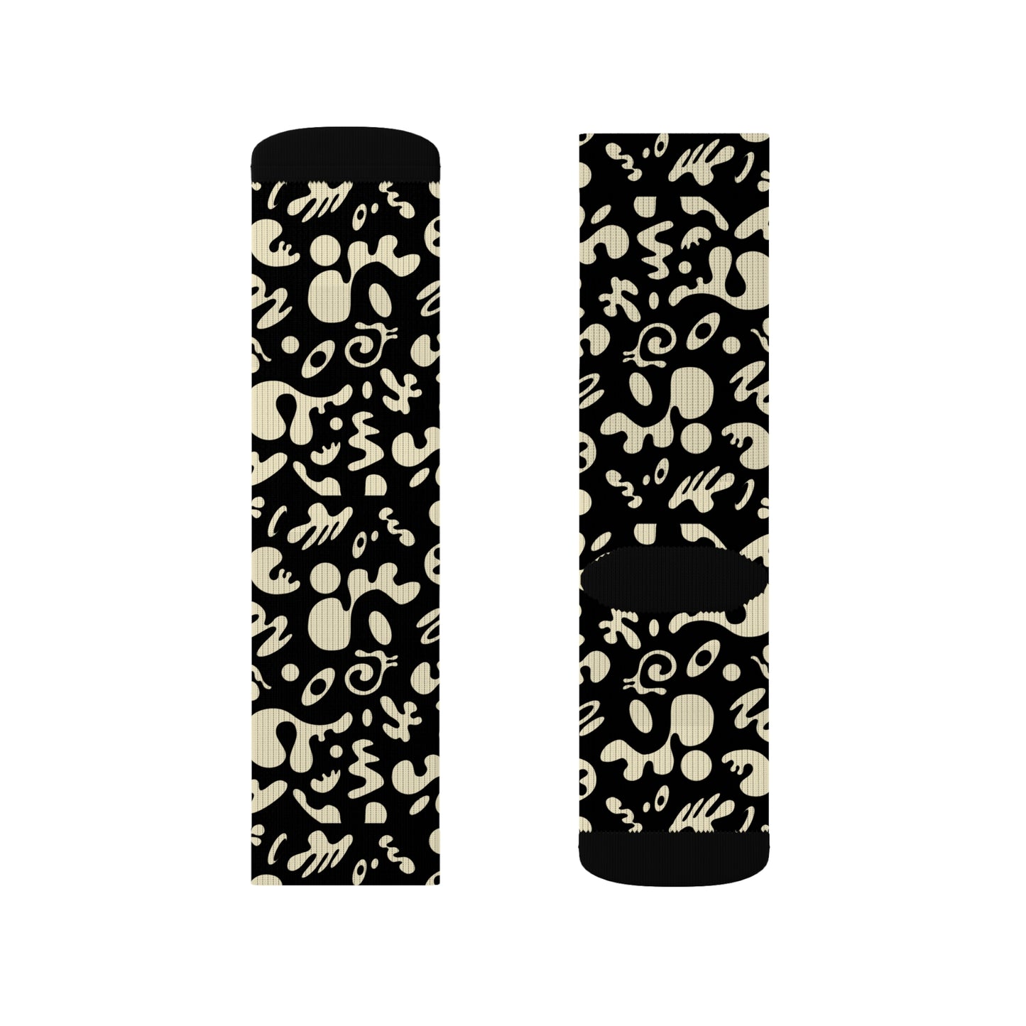 Adorn'd Print Socks - Smoke Signal Black