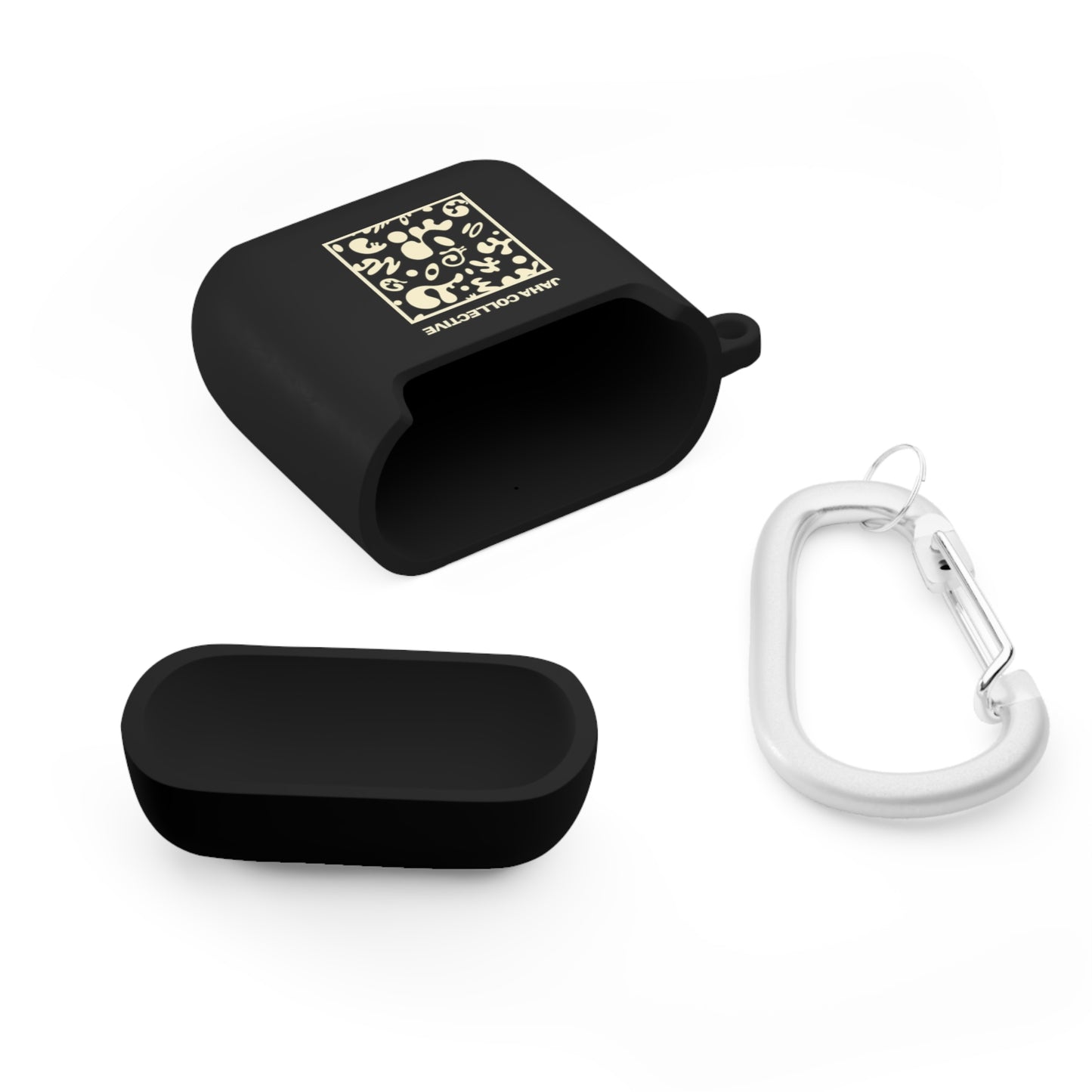 Adorn'd Square Hard Plastic Airpods Case Cover- Blank Page White