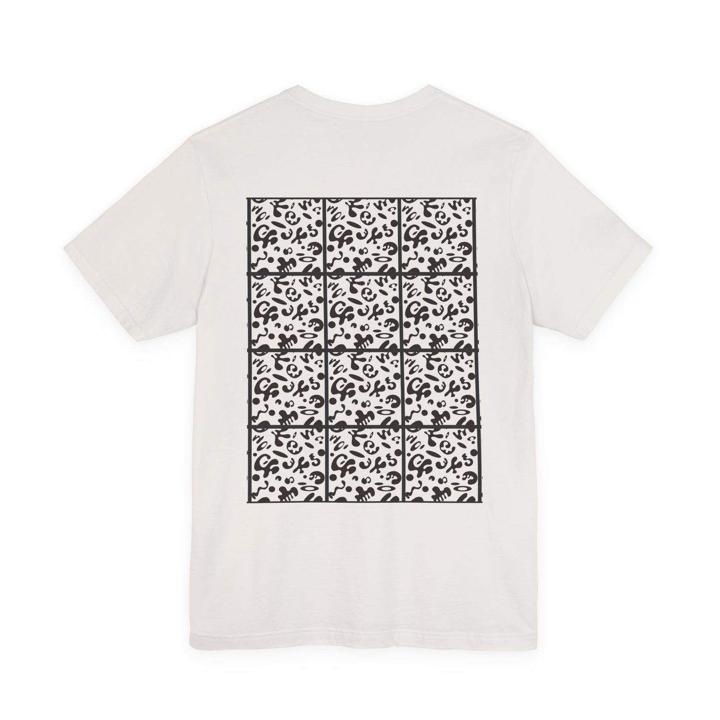 Adorn'd Unisex Jersey Short Sleeve Tee - Smoke Signal Black Print