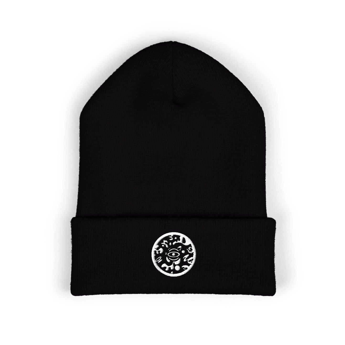 Adorn'd Logo Embroidered Classic Cuffed Beanie - Starlight White