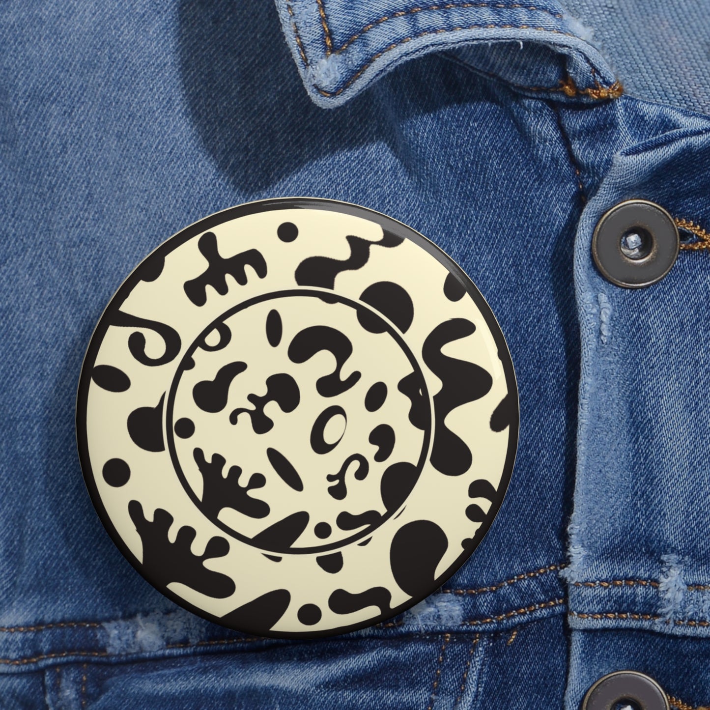 Adorn'd Color Pin Button - Blank Page