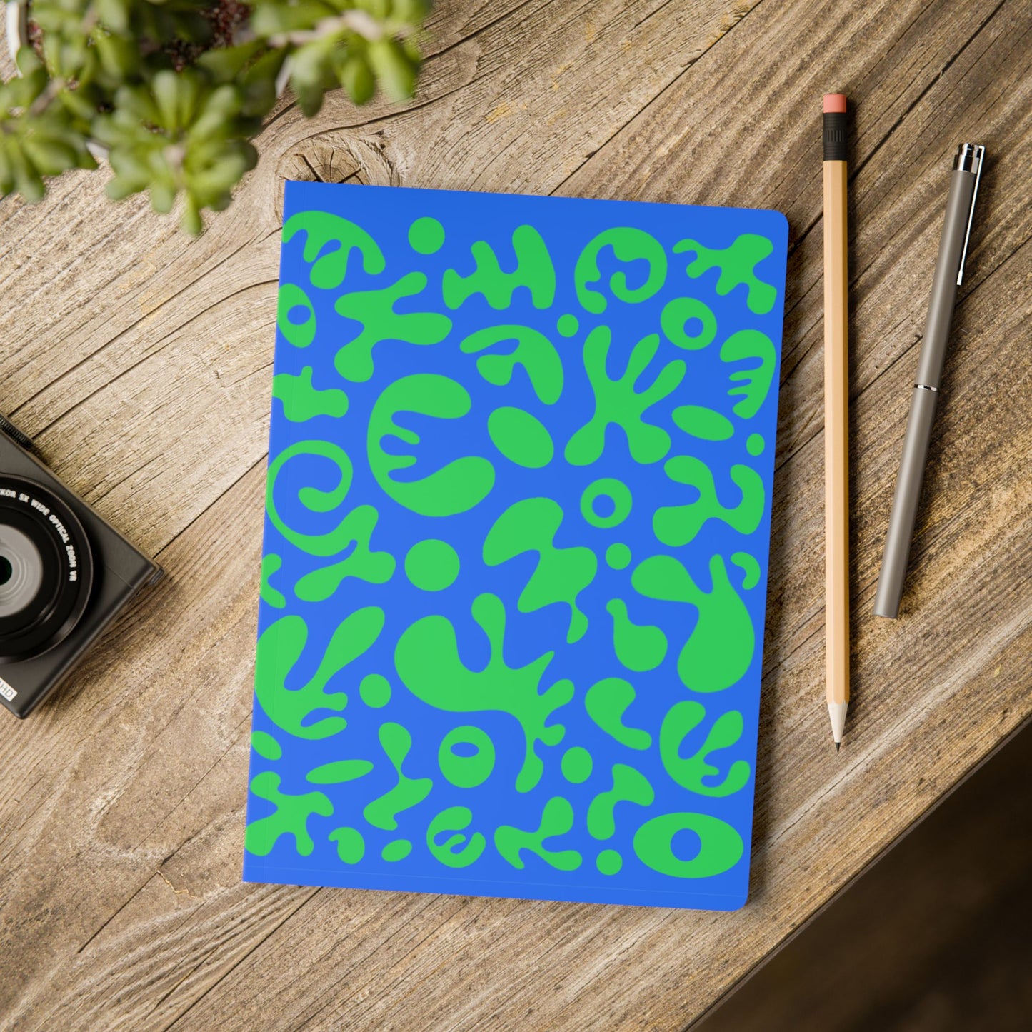 Pure Imagination Softcover Journal w Inside Prints + Tear-Off Pages (Ruled Line) - Tide Pool Blue