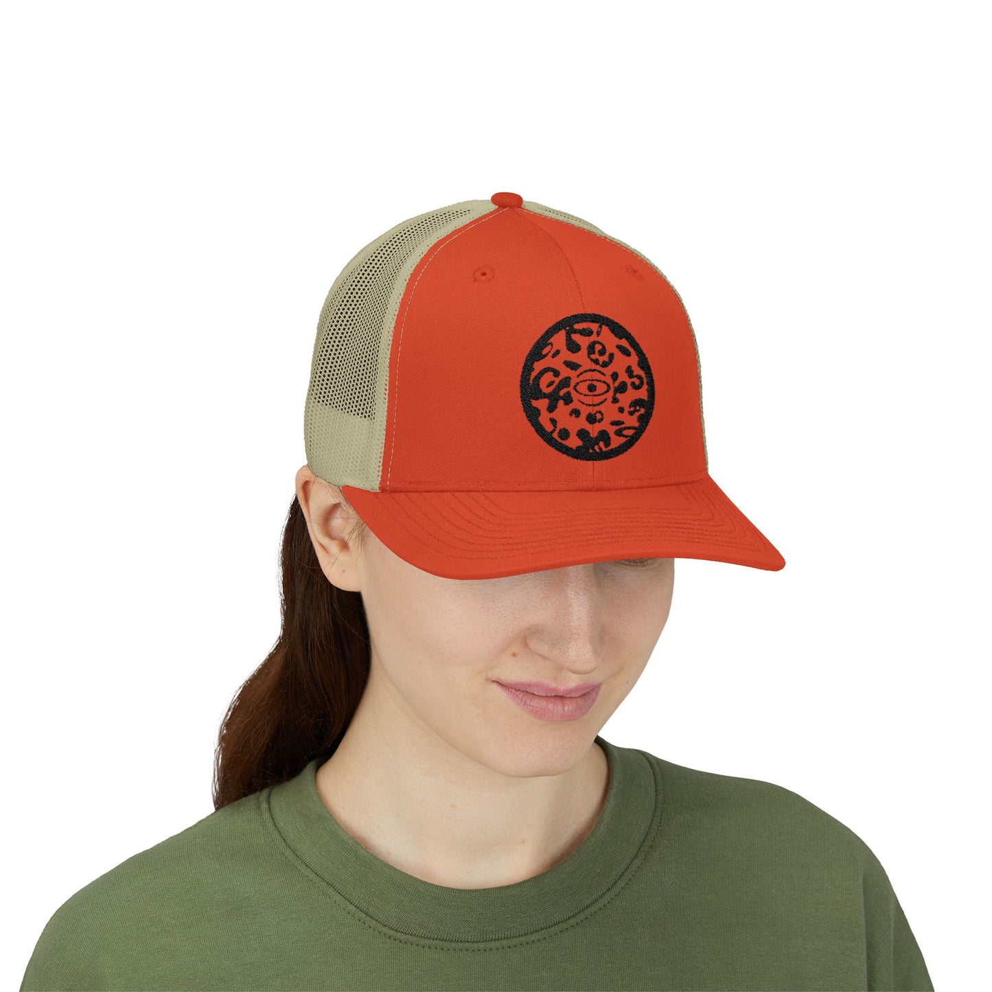 Adorn'd Logo Embroidered Retro Trucker Hat - Smoke Signal Black