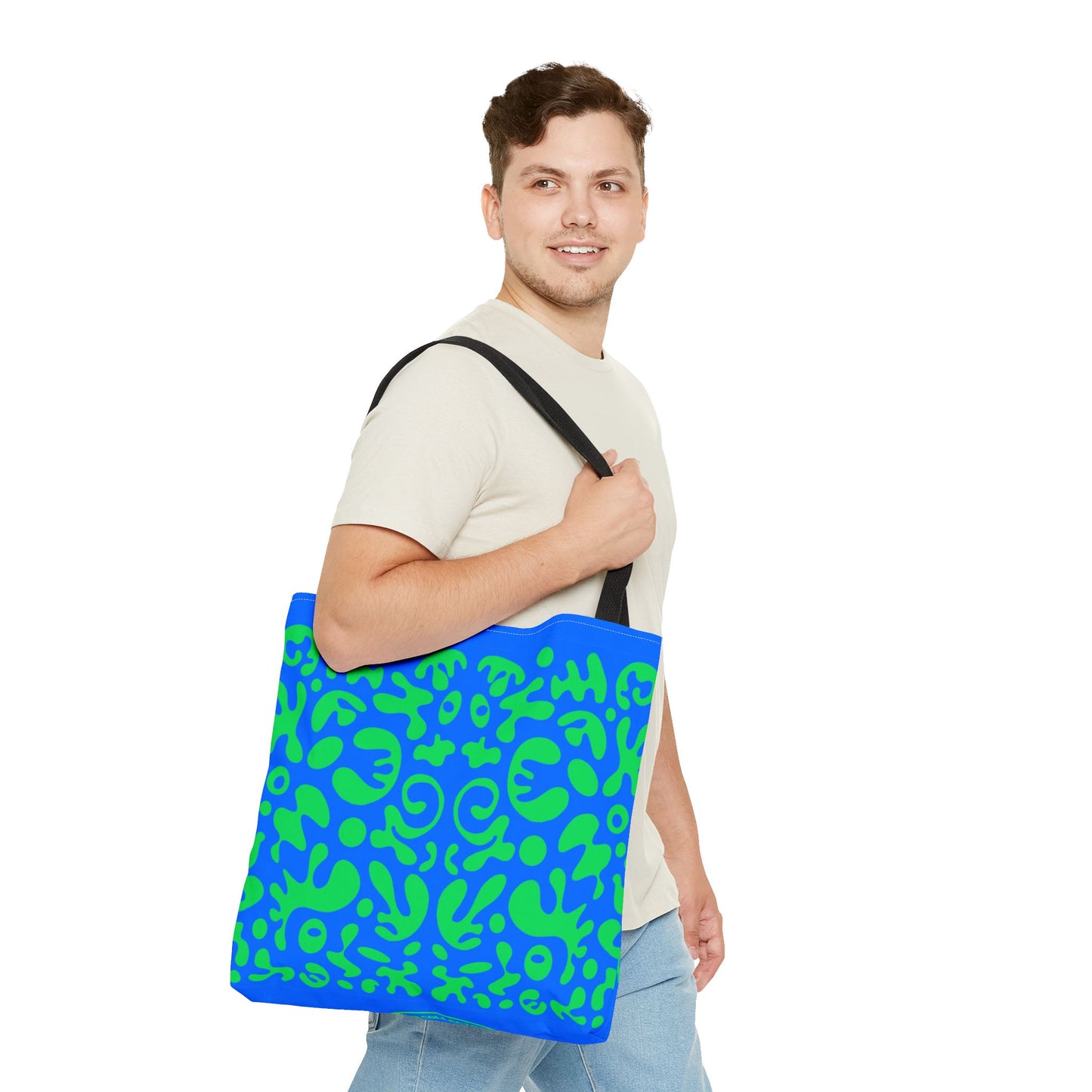 Mirror Work Colorful Tote Bag - Tide Pool