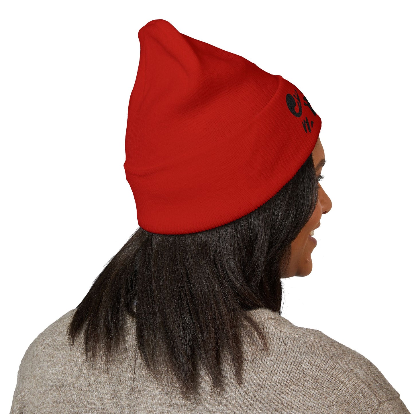 Pure Imagination Embroidered Classic Cuffed Beanie - Smoke Signal Black