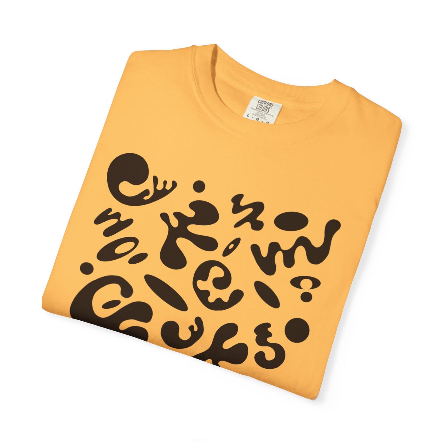 Pure Imagination Unisex Garment-Dyed T-Shirt (Warm Neutrals) - Smoke Signal Black Print