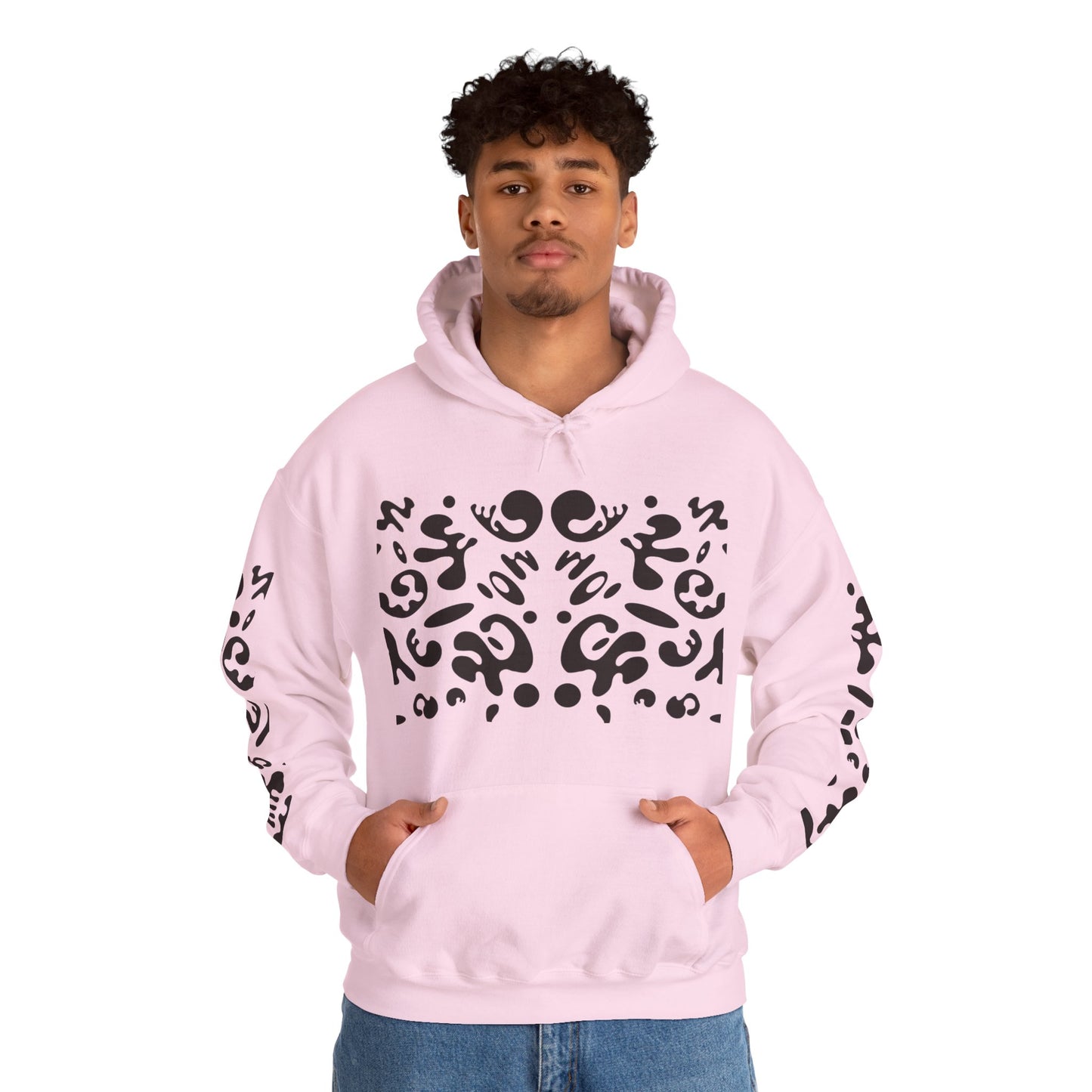 Mirror Work Unisex Heavy Blend™ Hooded Sweatshirt - Smoke Signal Black Print
