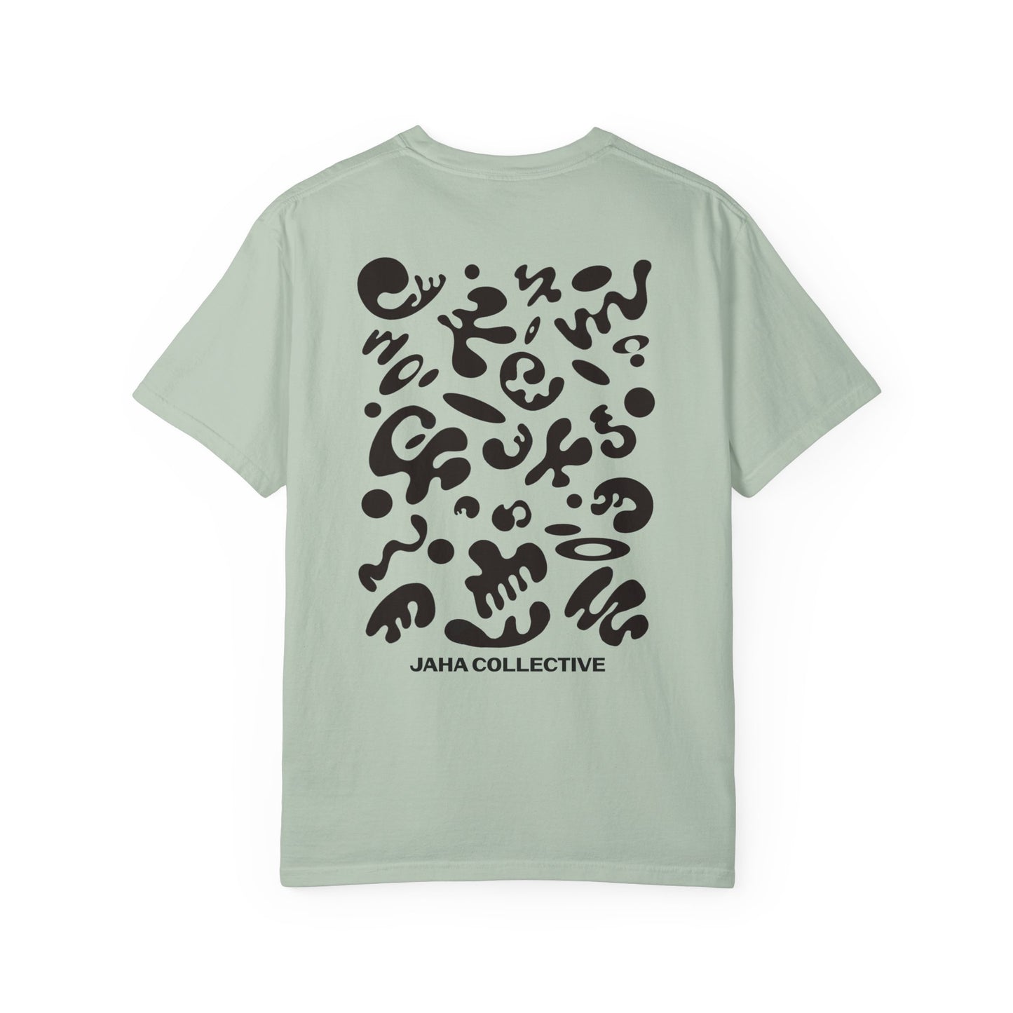 Pure Imagination Unisex Garment-Dyed T-Shirt (Cool Neutrals) - Smoke Signal Black Print