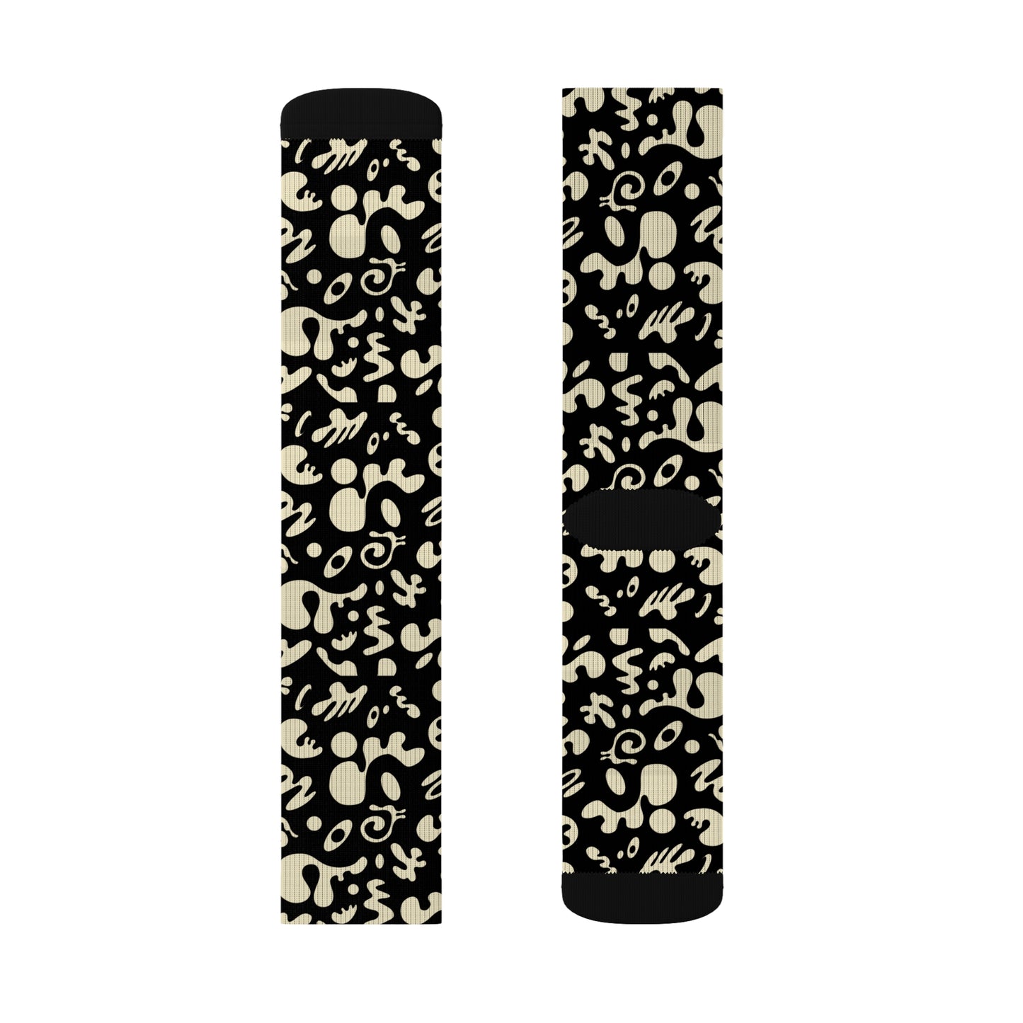 Adorn'd Print Socks - Smoke Signal Black