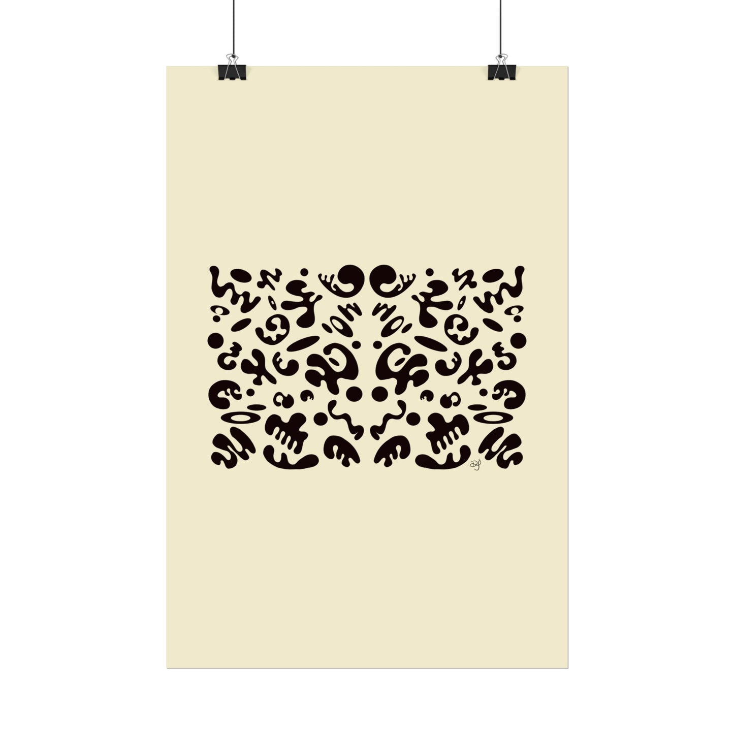 Mirror Work Rolled Poster (Portrait) - Blank Page