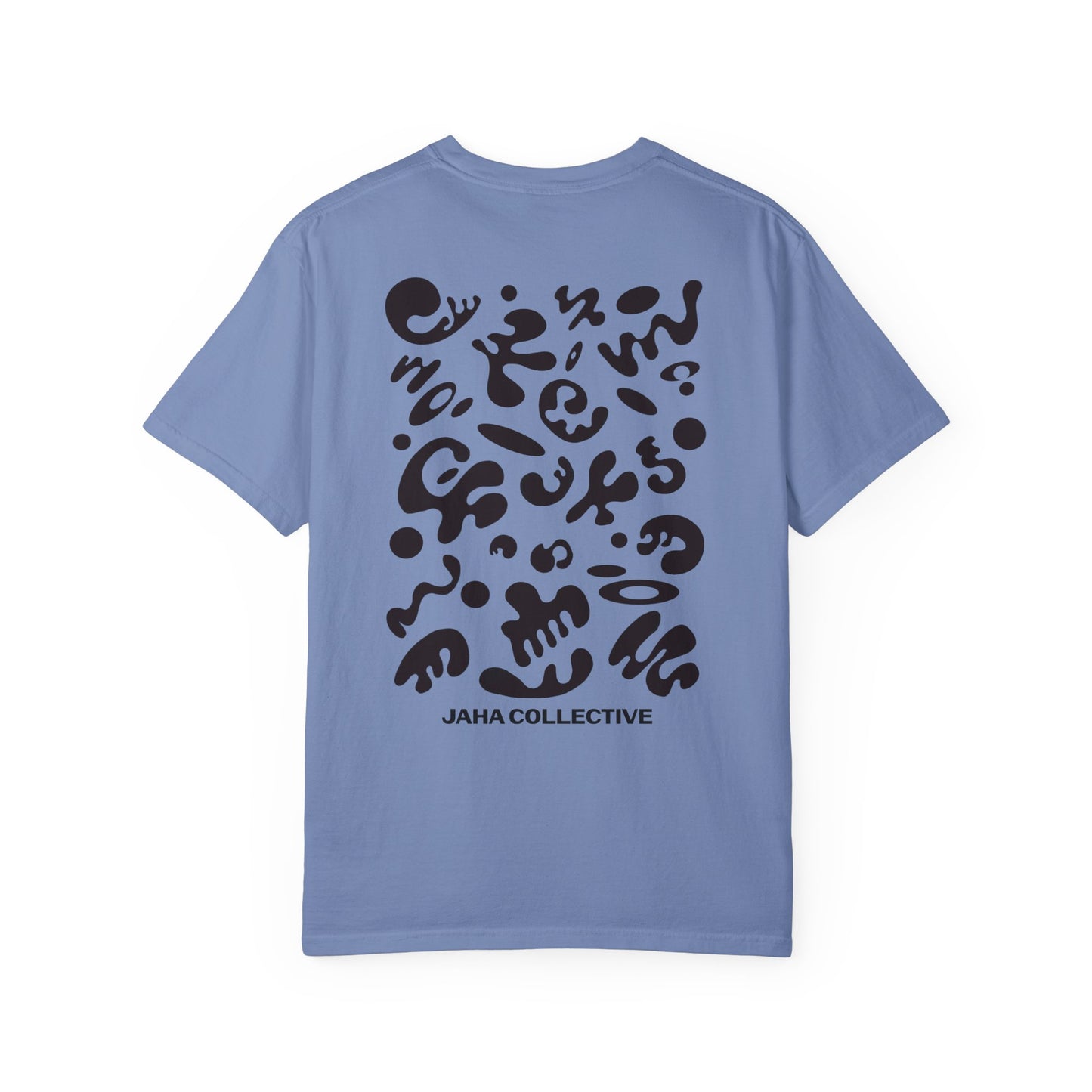 Pure Imagination Unisex Garment-Dyed T-Shirt (Cool Neutrals) - Smoke Signal Black Print