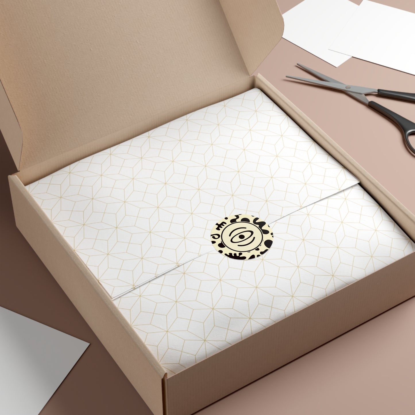 Adorn'd Logo Round Vinyl Stickers - Blank Page