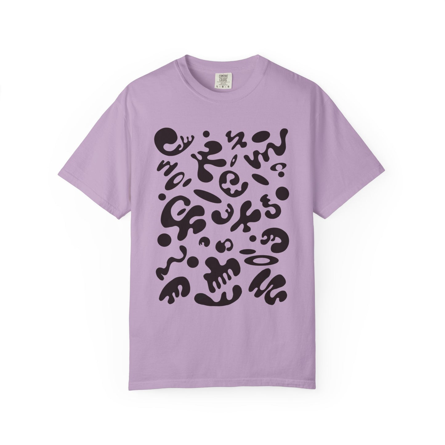 Pure Imagination Unisex Garment-Dyed T-Shirt (Cool Neutrals) - Smoke Signal Black Print