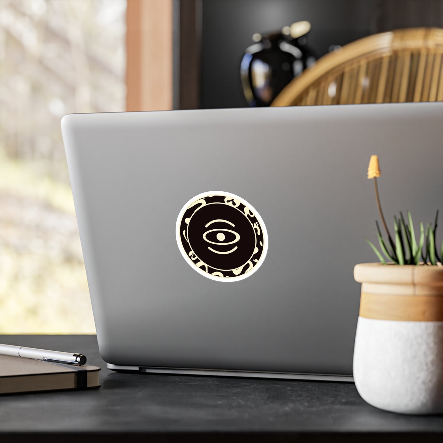 Adorn'd Logo Kiss Cut Vinyl Decal - Smoke Signal Black