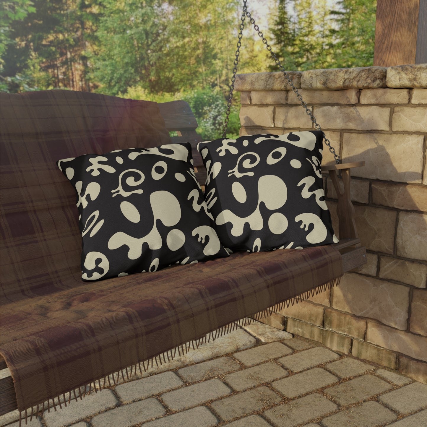 Pure Imagination Outdoor Pillows - Smoke Signal Black