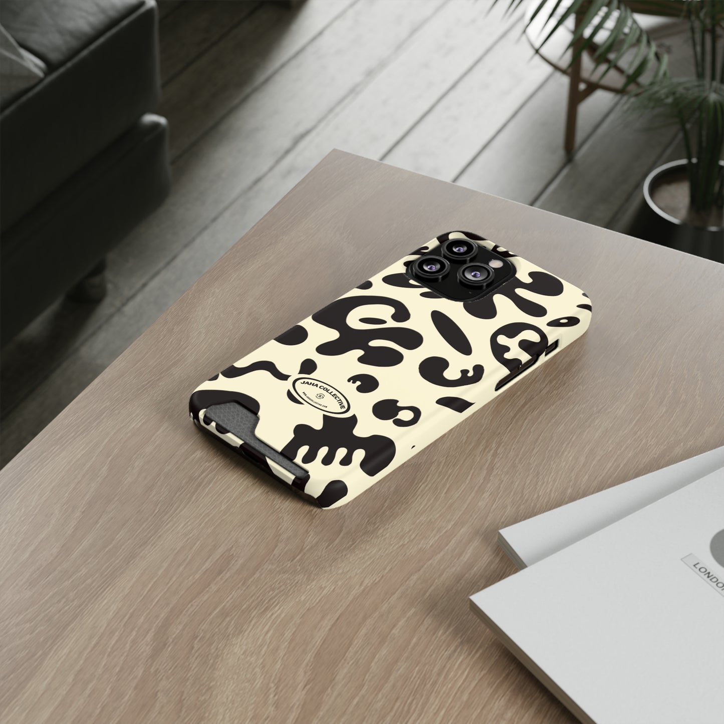 Pure Imagination Phone Case w Card Holder - Blank Page White