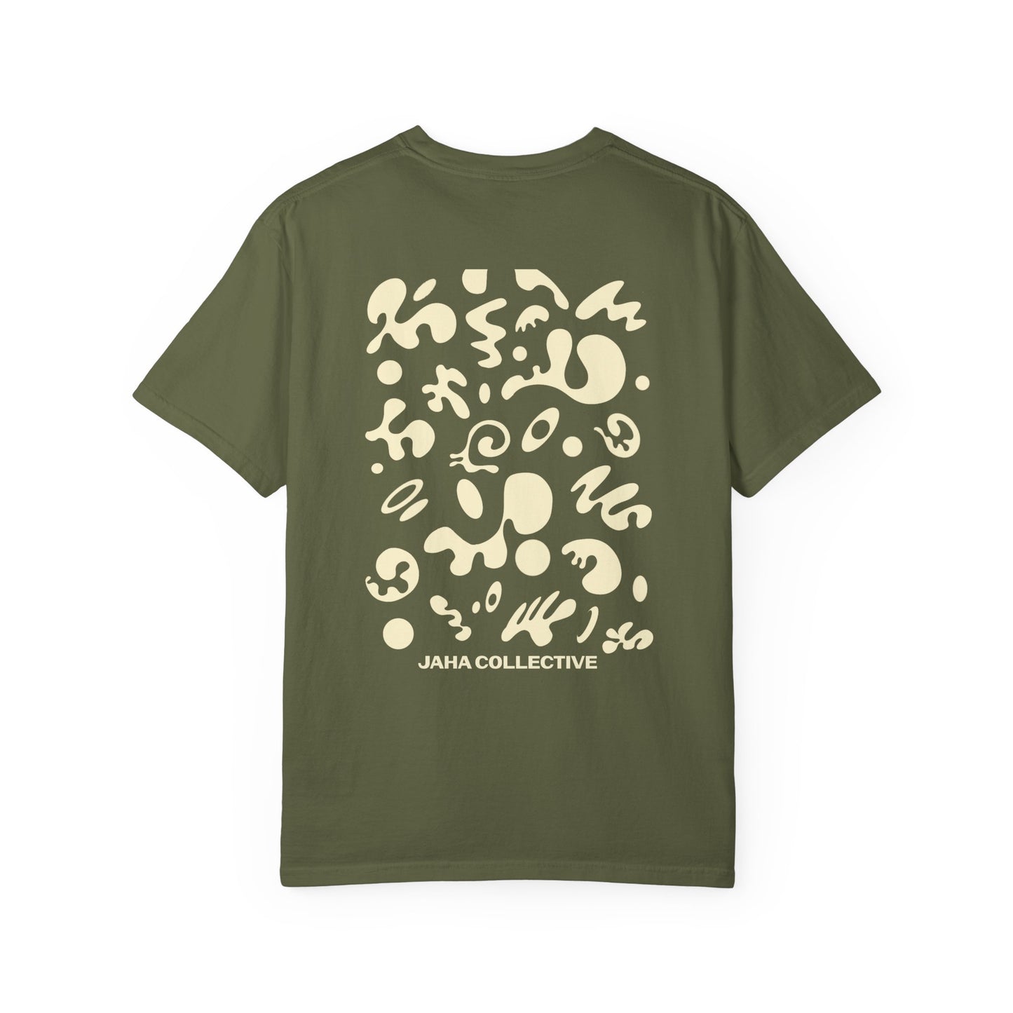 Pure Imagination Unisex Garment-Dyed T-Shirt (Cool Neutrals) - Blank Page White Print