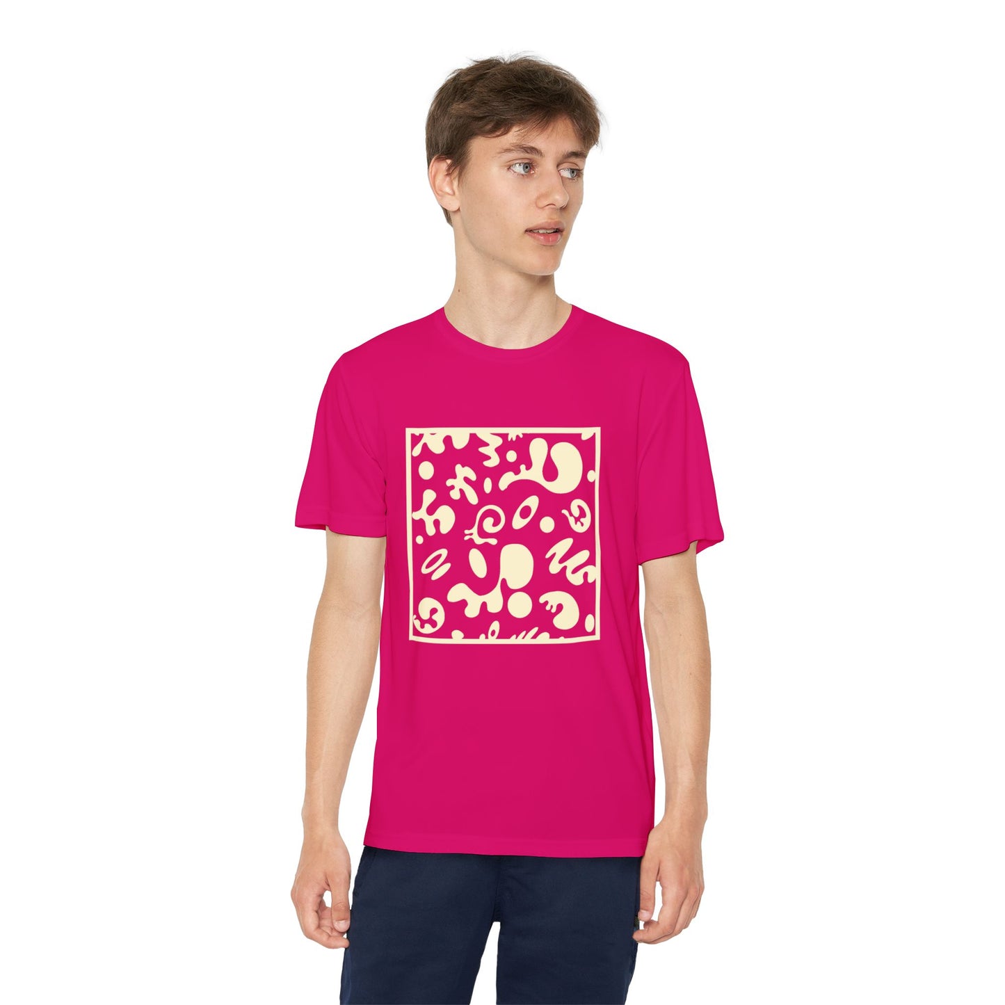 Adorn'd Youth Competitor Graphic Tee - Blank Page White