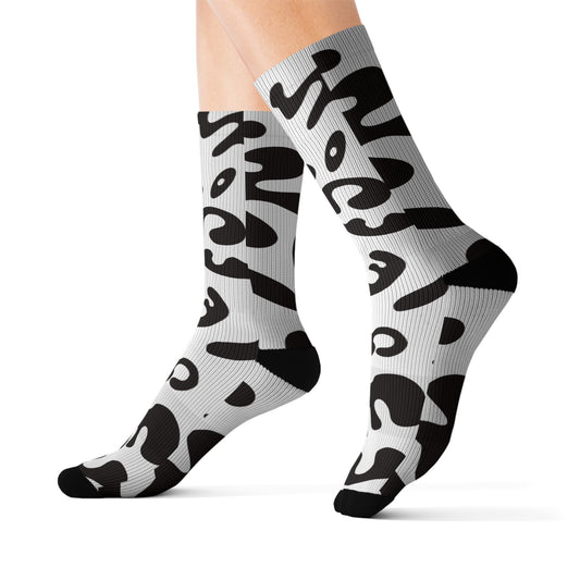 Pure Imagination Print Socks - Smoke Signal Black Print