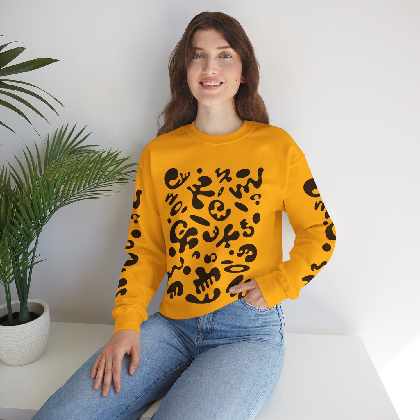 Pure Imagination Unisex Heavy Blend™ Crewneck Sweatshirt- Smoke Signal Black Print