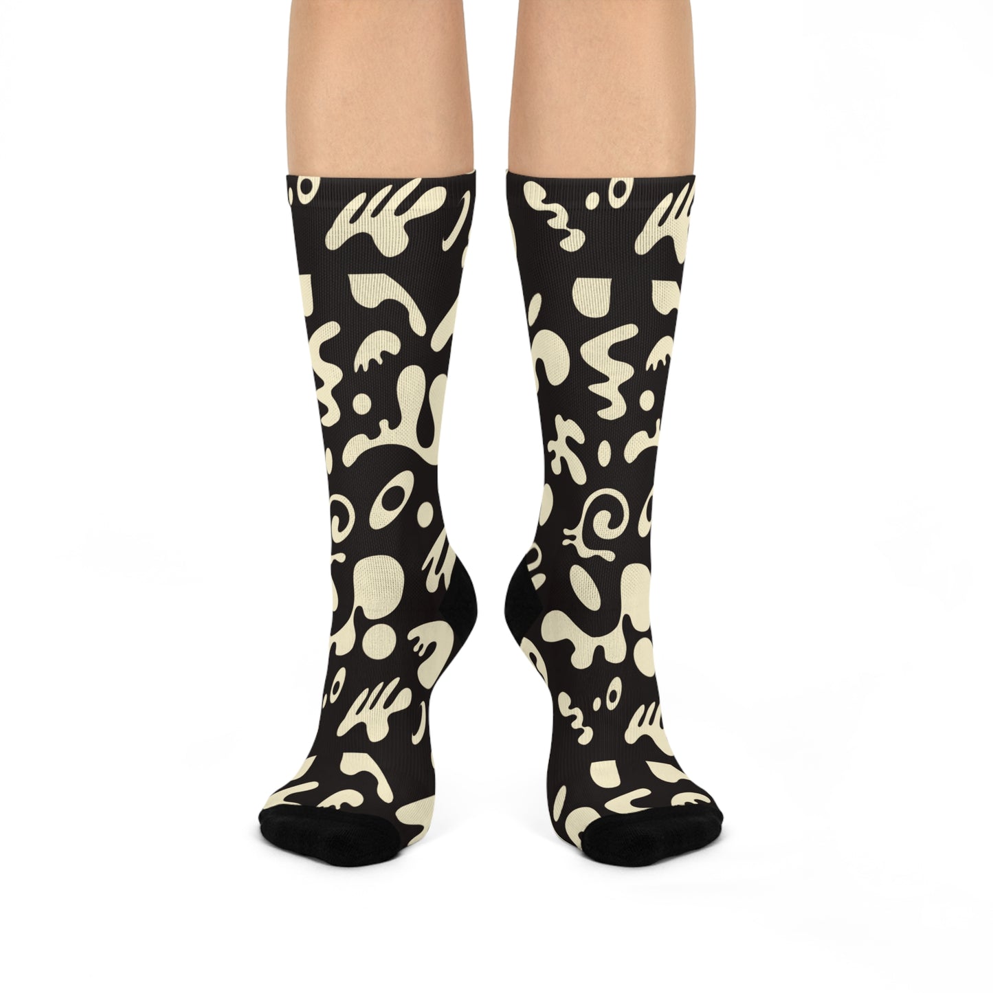Pure Imagination Long Cushion Crew Socks - Smoke Signal Black