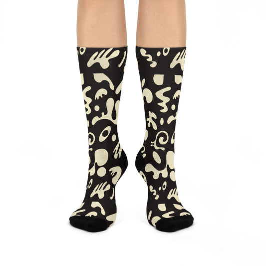 Pure Imagination Long Cushion Crew Socks - Smoke Signal Black