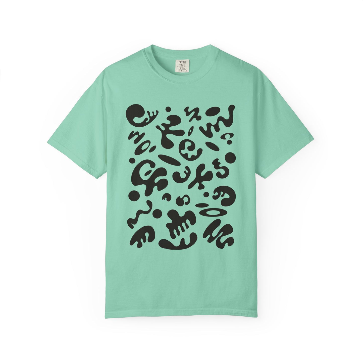 Pure Imagination Unisex Garment-Dyed T-Shirt (Cool Neutrals) - Smoke Signal Black Print