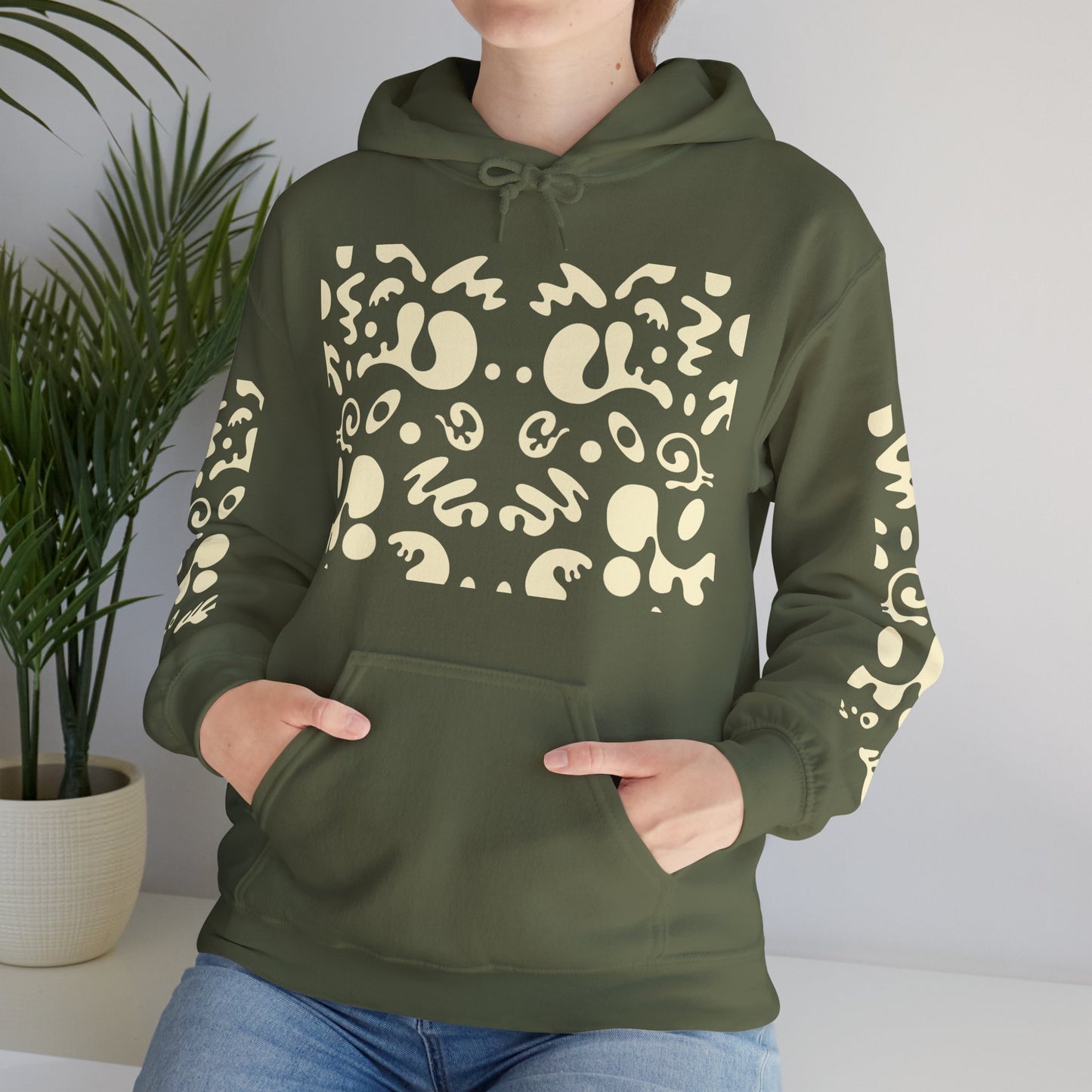 Mirror Work Unisex Heavy Blend™ Hooded Sweatshirt - Blank Page White Print