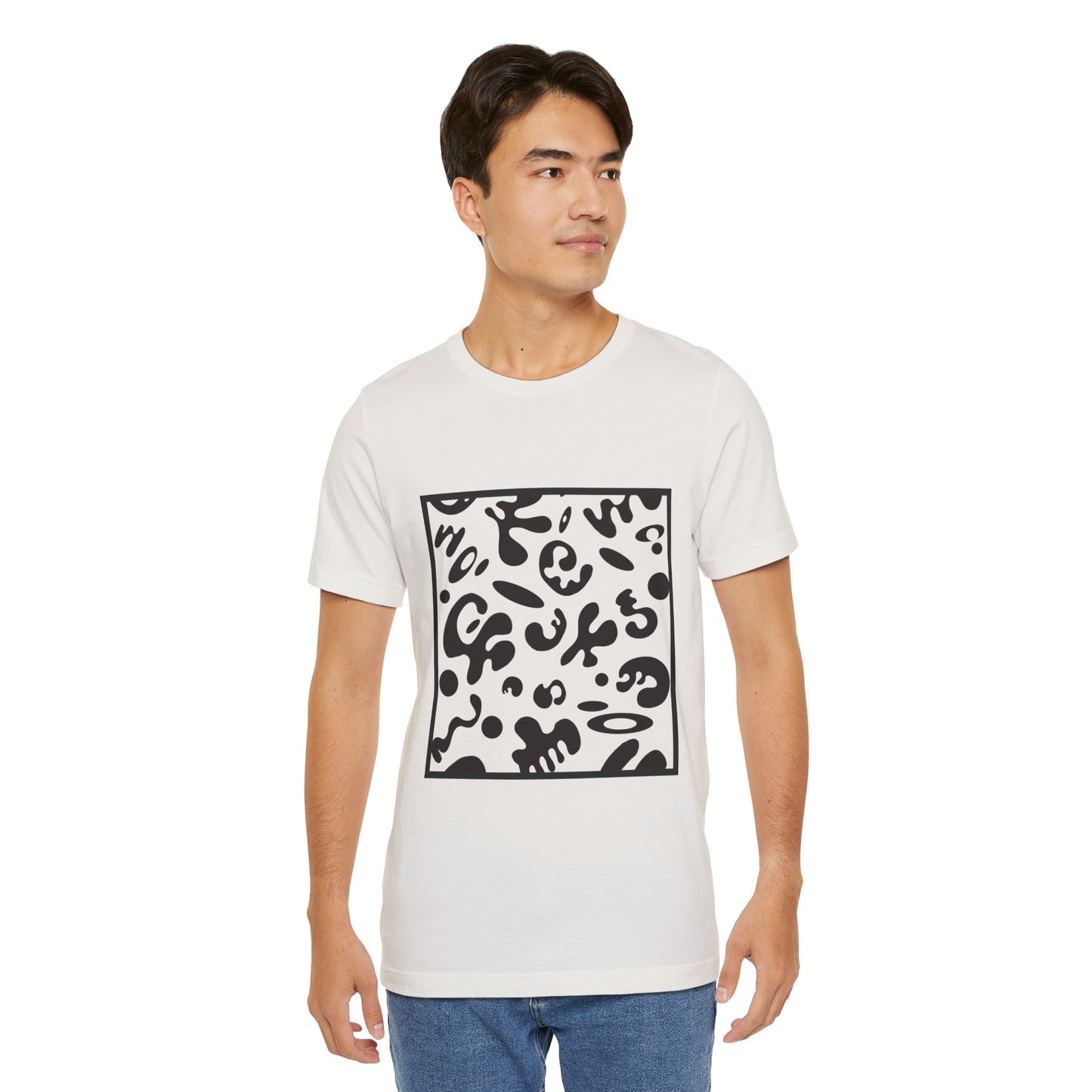 Adorn'd Unisex Jersey Short Sleeve Tee - Smoke Signal Black Print