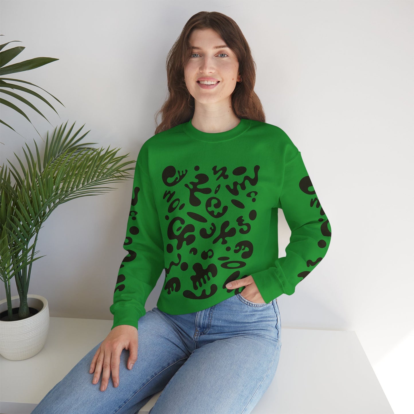 Pure Imagination Unisex Heavy Blend™ Crewneck Sweatshirt- Smoke Signal Black Print