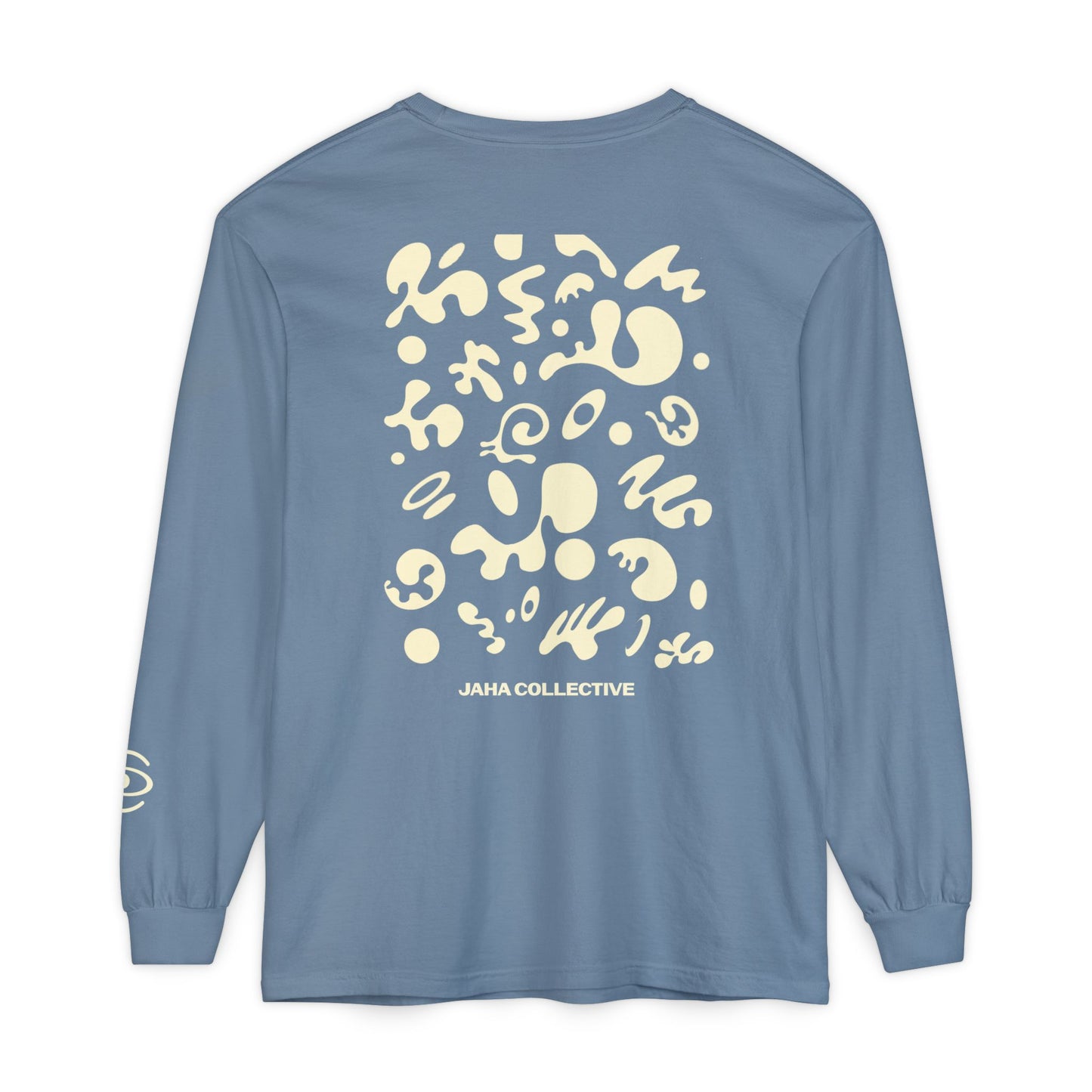 Pure Imagination Unisex Garment-Dyed Long Sleeve T-Shirt - Blank Page White Print