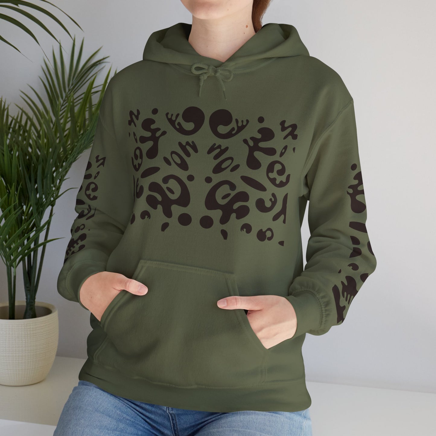 Mirror Work Unisex Heavy Blend™ Hooded Sweatshirt - Smoke Signal Black Print