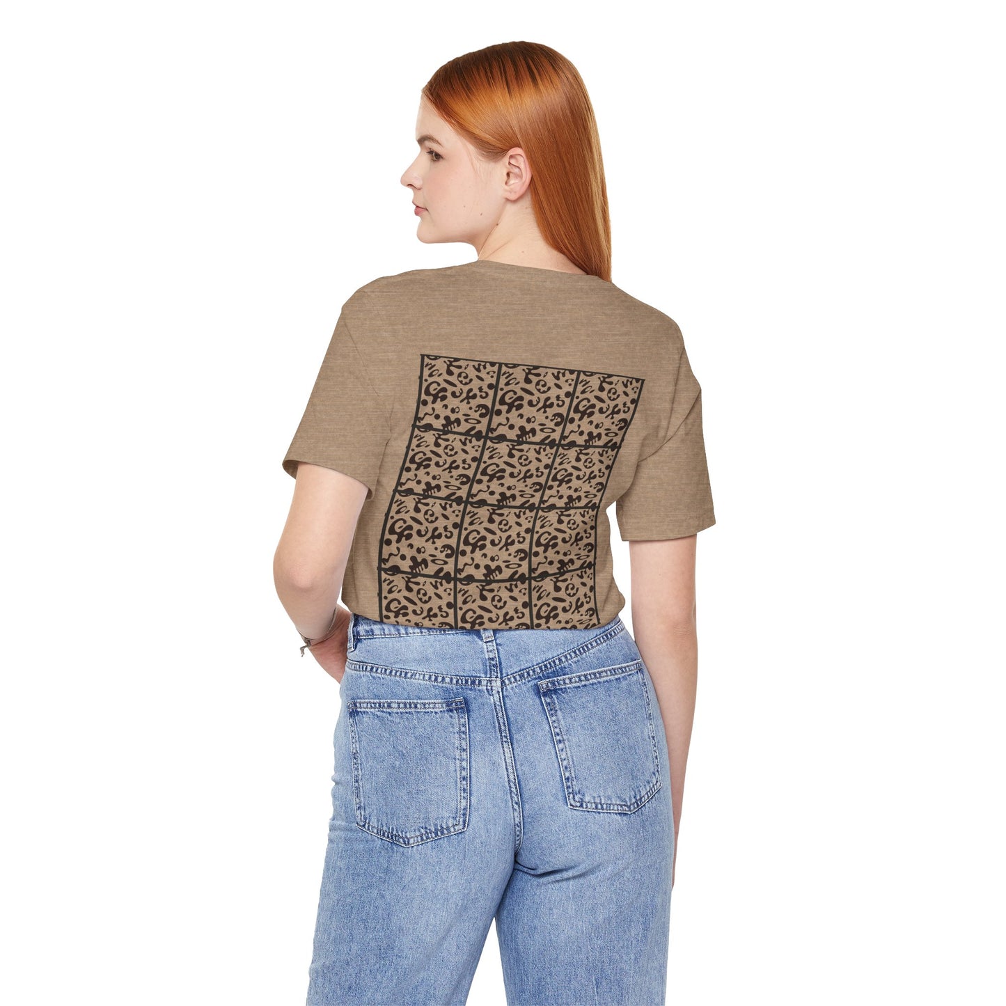 Adorn'd Unisex Jersey Short Sleeve Tee - Smoke Signal Black Print