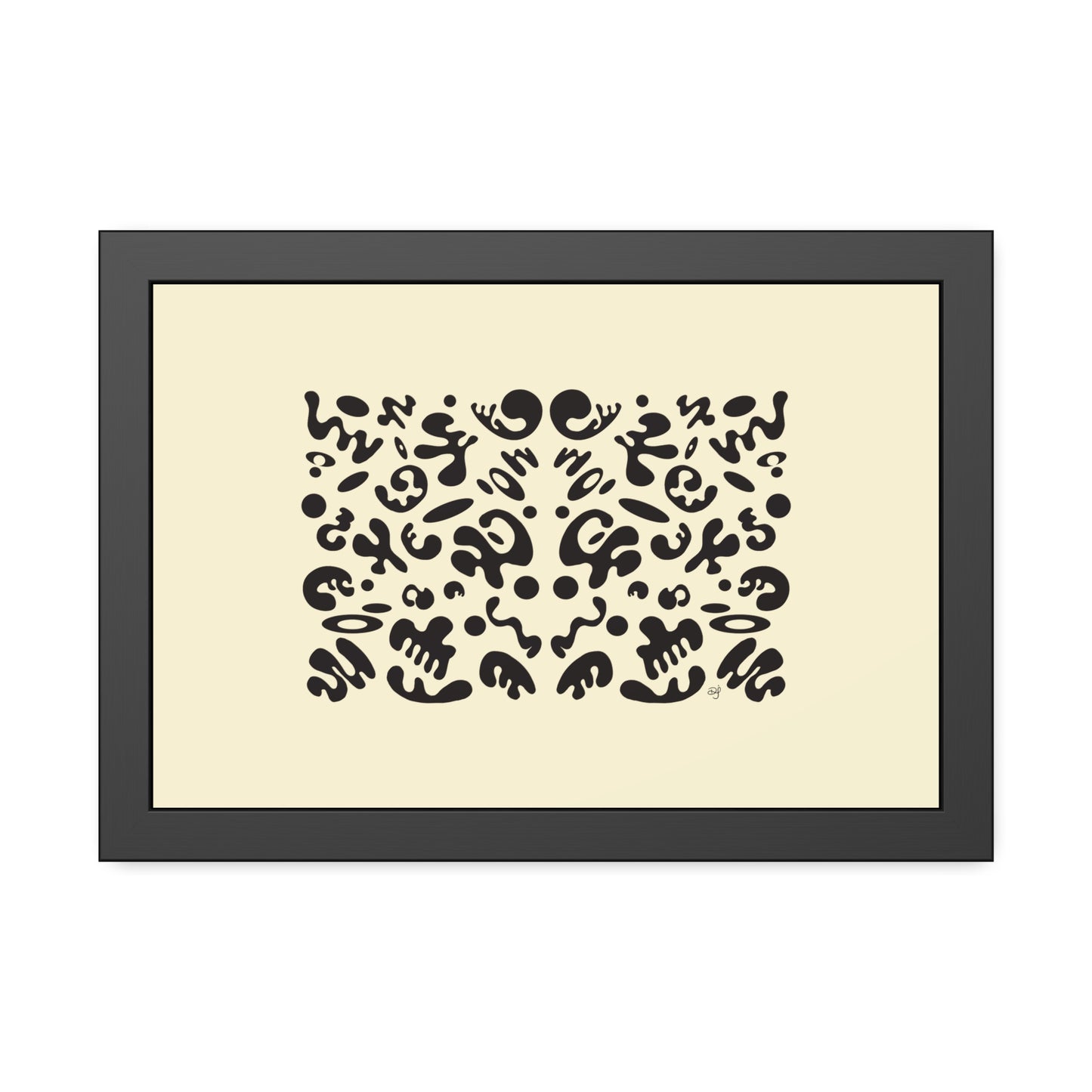 Mirror Work Framed Rolled Poster - Blank Page