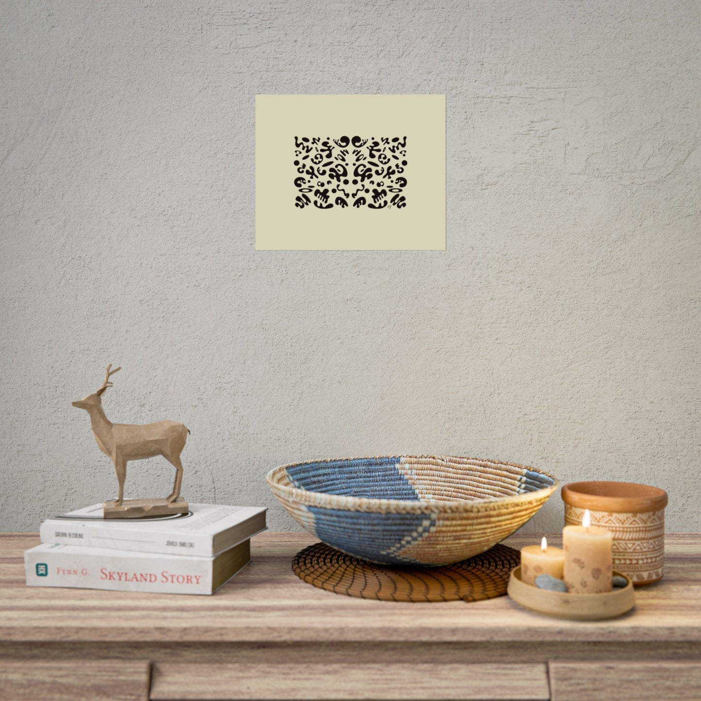 Mirror Work Rolled Poster (Landscape) - Blank Page